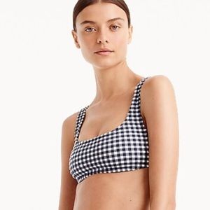 Navy Blue Gingham bikini top from J.Crew.